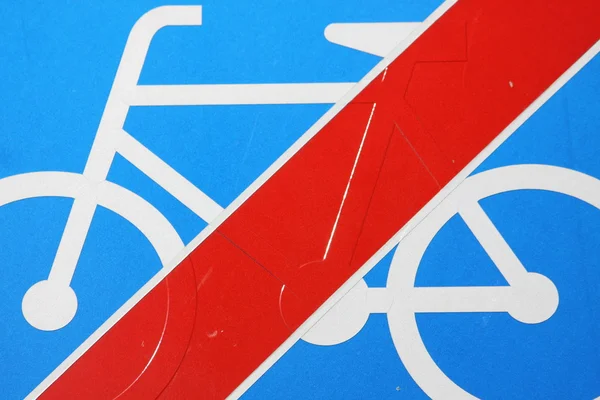 Prohibition for bicycles — Stock Photo, Image