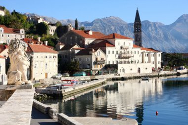 Perast village near Kotor, Montenegro clipart