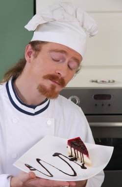 pasta kokusu komik genç Şef