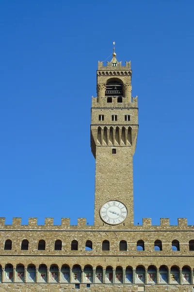Florence, the bell tower of the Palazzo Vecchio — Stock Photo, Image