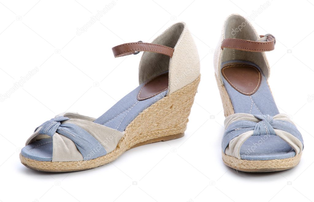 Women's summer shoes isolated