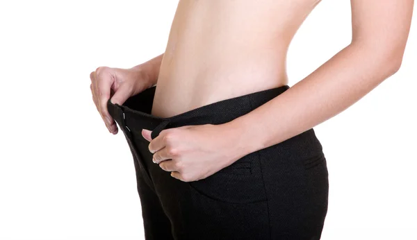 Потеря веса женщиной — стоковое фото