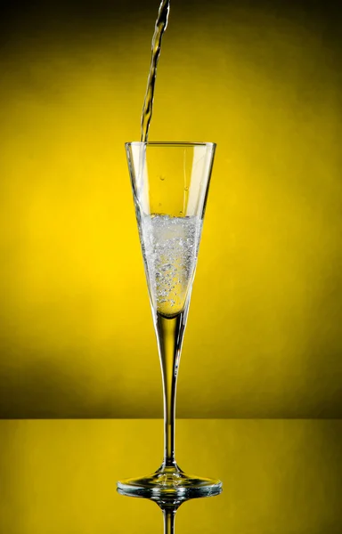 Flussi di champagne Immagini Stock Royalty Free