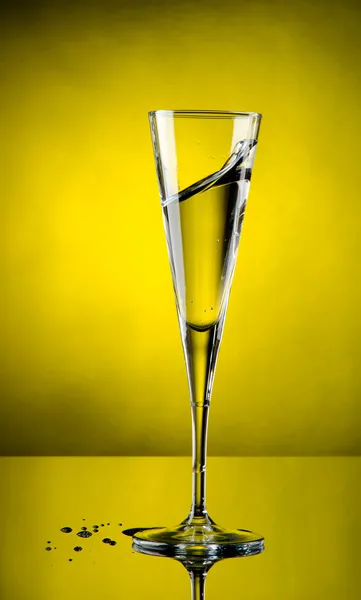 Glas champagne. Stockafbeelding