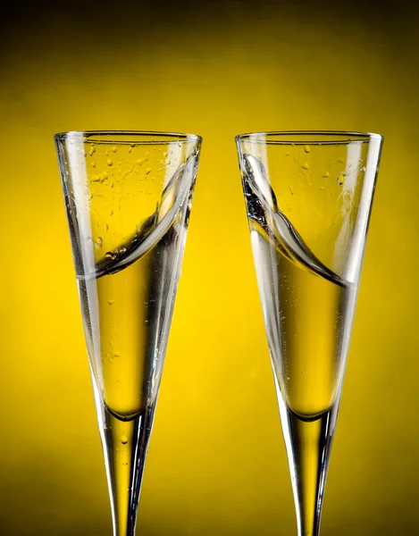 シャンパンの 2 枚のガラス ストックフォト