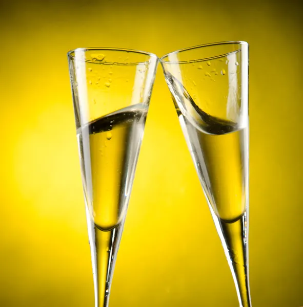 シャンパンの 2 枚のガラス ロイヤリティフリーのストック画像