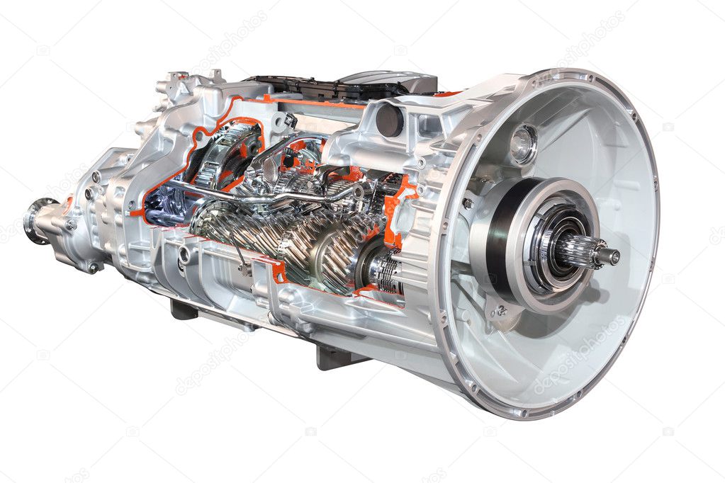 Heavy Truck Automatic Transmission Front View Isolated — Stock Photo