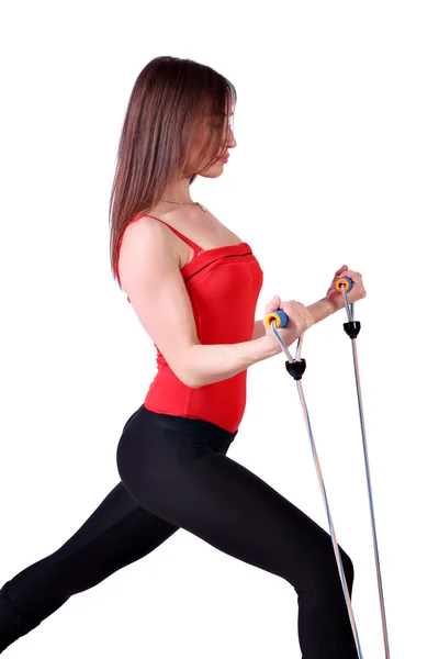 Healthy lifestyle girl fitness exercise — Stock Photo, Image