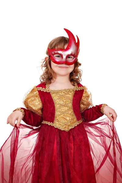 Maskeli küçük kız — Stok fotoğraf