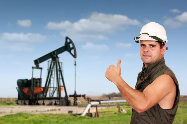 stock image Oil worker success