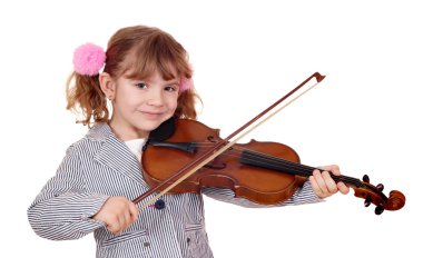 Little girl violinist clipart