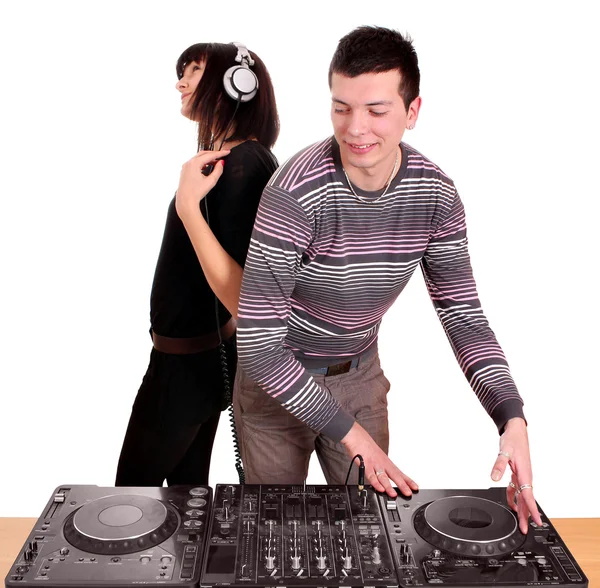 DJ odtwarzać muzykę — Zdjęcie stockowe