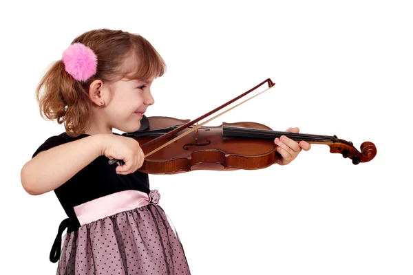 Malá dívka hra housle — Stock fotografie