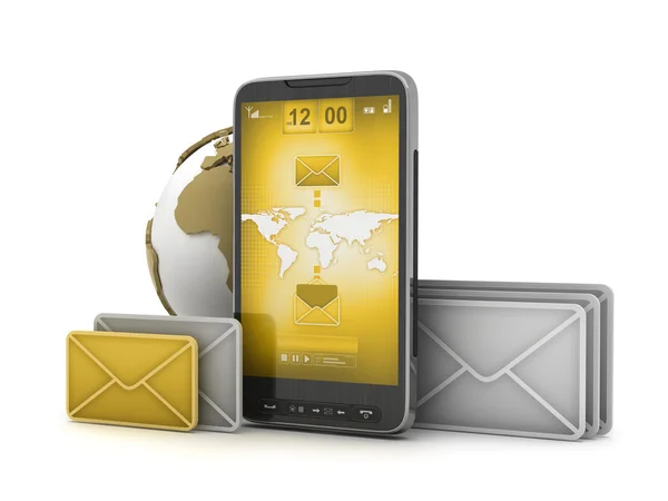 Mobil teknik - internet på mobilen — Stockfoto