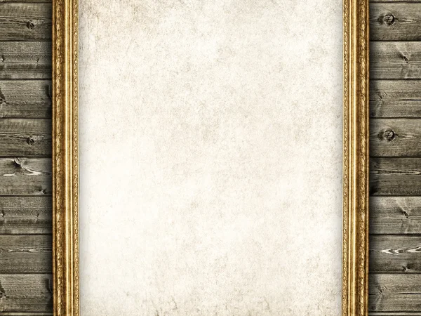 Wood, sheet and picture frame - Grunge background — Stock Photo, Image