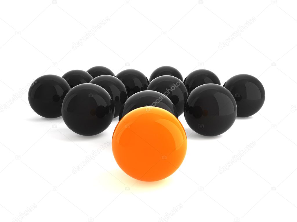 Balls on white background