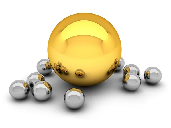 Ilustración del concepto de liderazgo - bolas —  Fotos de Stock