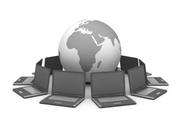Internet - global network illustration — Stock Photo, Image