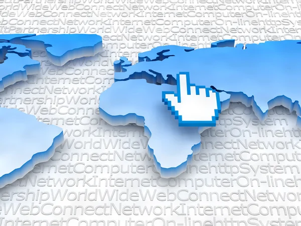 インターネット - グローバル ネットワーク概念図 — ストック写真