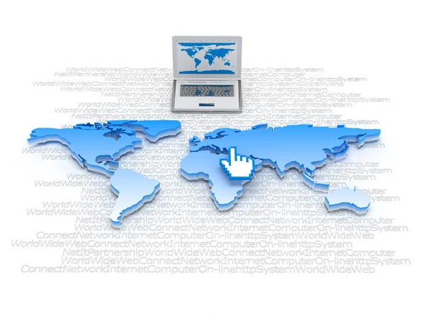 Globales Netzwerk - Internet-Symbole — Stockfoto