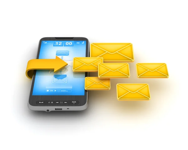 Служба коротких повідомлень (SMS) - мобільна технологія — стокове фото