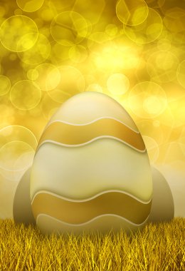 Paskalya yumurta - altın arka plan