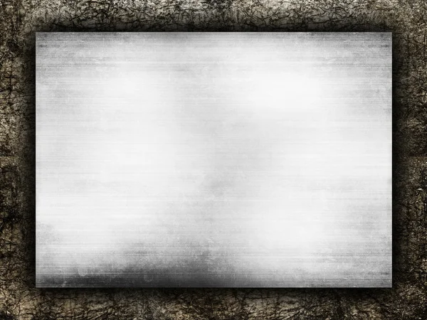 Metal plate on grunge background — Stock Photo, Image