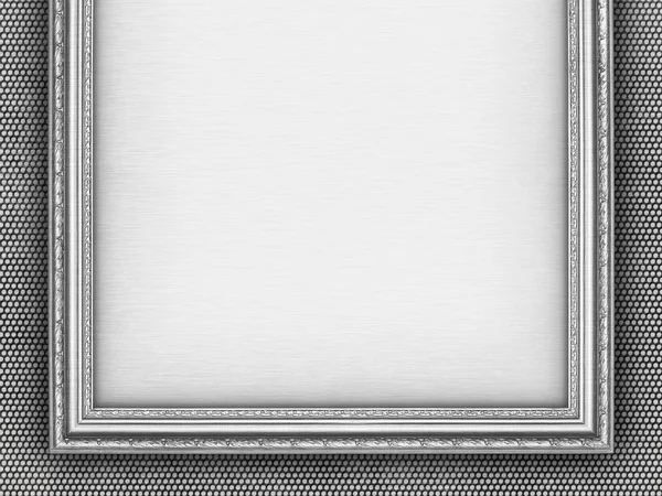 stock image Template design - vintage frame on metal grill background