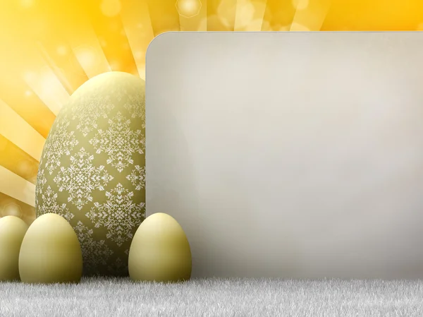 Easter template - eggs and copy space — Stock Photo, Image