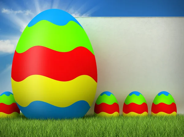 Paskalya yumurtaları renkli- — Stok fotoğraf