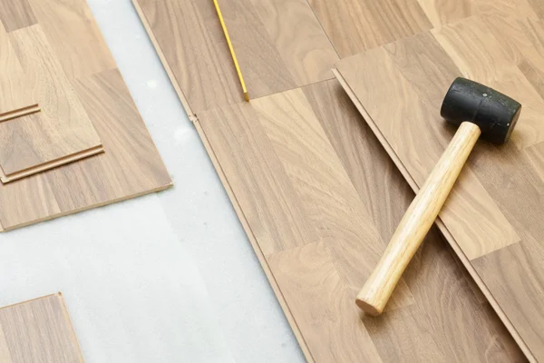 Laminaat van houten planken — Stockfoto