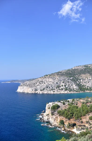Línea costera de la isla griega de Tasos — Foto de Stock