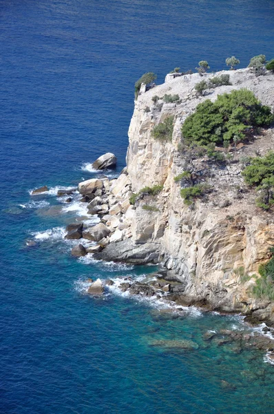 Όμορφη ακτογραμμή στο νησί της Θάσου Ελλάδα — Φωτογραφία Αρχείου