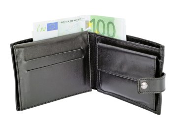 m-cüzdan ve 100 euro banknot