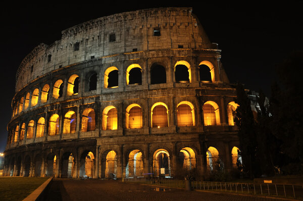 The Colloseum at night