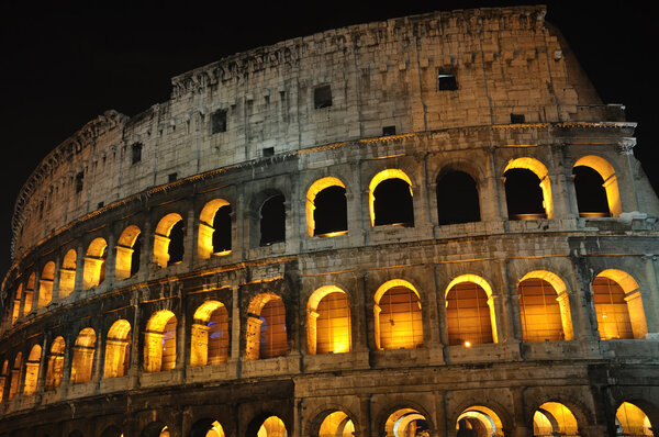 The Colloseum at night