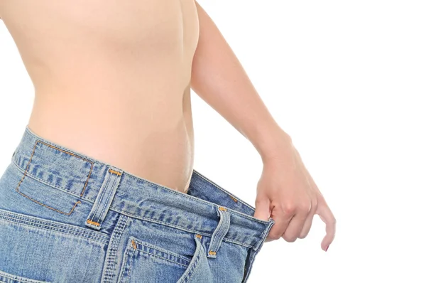 Big pants - diet needed — Stock Photo, Image