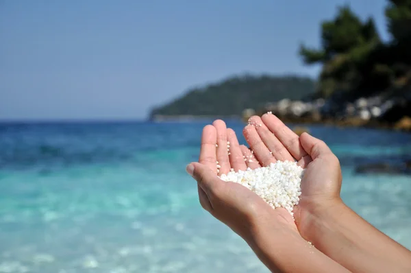 Spiaggia di marmo — Foto Stock