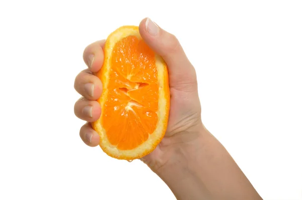 Выжать апельсиновый сок — стоковое фото