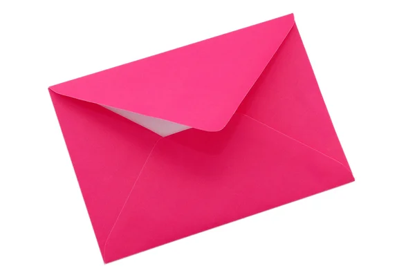 stock image Pink envelope isolated on white