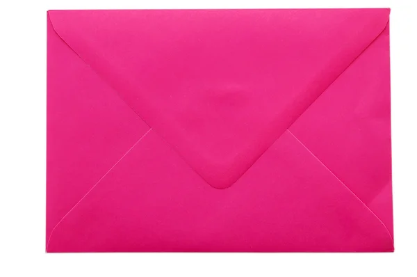 Stock image Pink envelope isolated on white