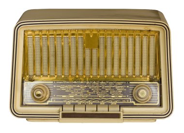 Very Old Radio. Vintage radio clipart