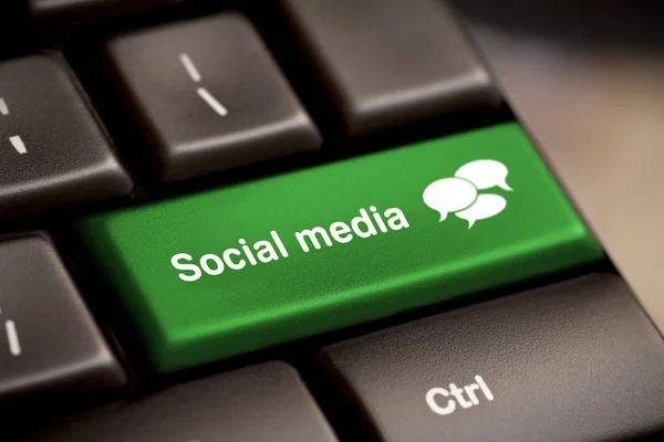 Соціальні медіа клавіатури — стокове фото