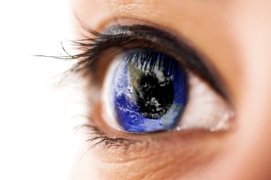 The world in eye clipart