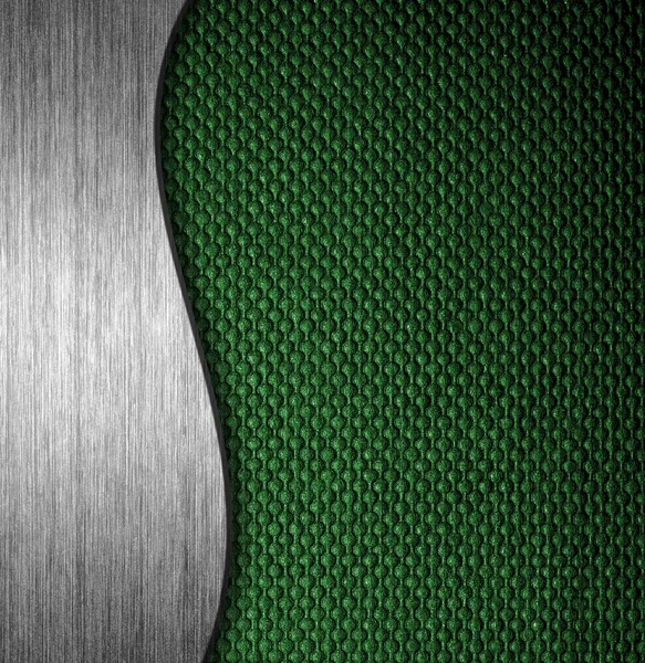Metal and fabric material template background — Stock Photo, Image
