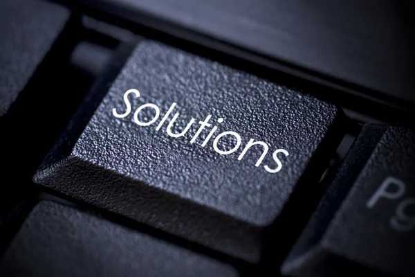 Lösningar tangentbord knappen — Stockfoto