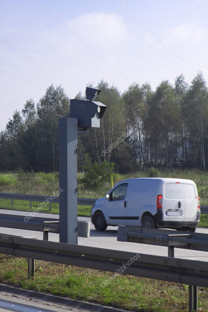 Traffic Speed Camera. Police radar.