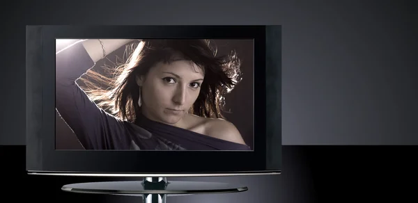 Conjunto de televisão LCD — Fotografia de Stock