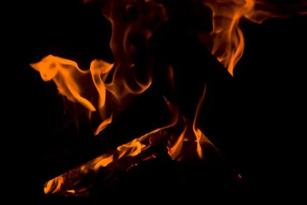 Vuur in open haard — Stockfoto