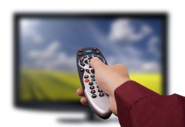 TV Remote Control. Television flat LCD. clipart